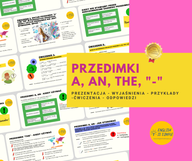 Przedimki A An The ćwiczenia Przedimki A, AN, THE, "-"! Prezentacja, wyjaśnienia, przykłady